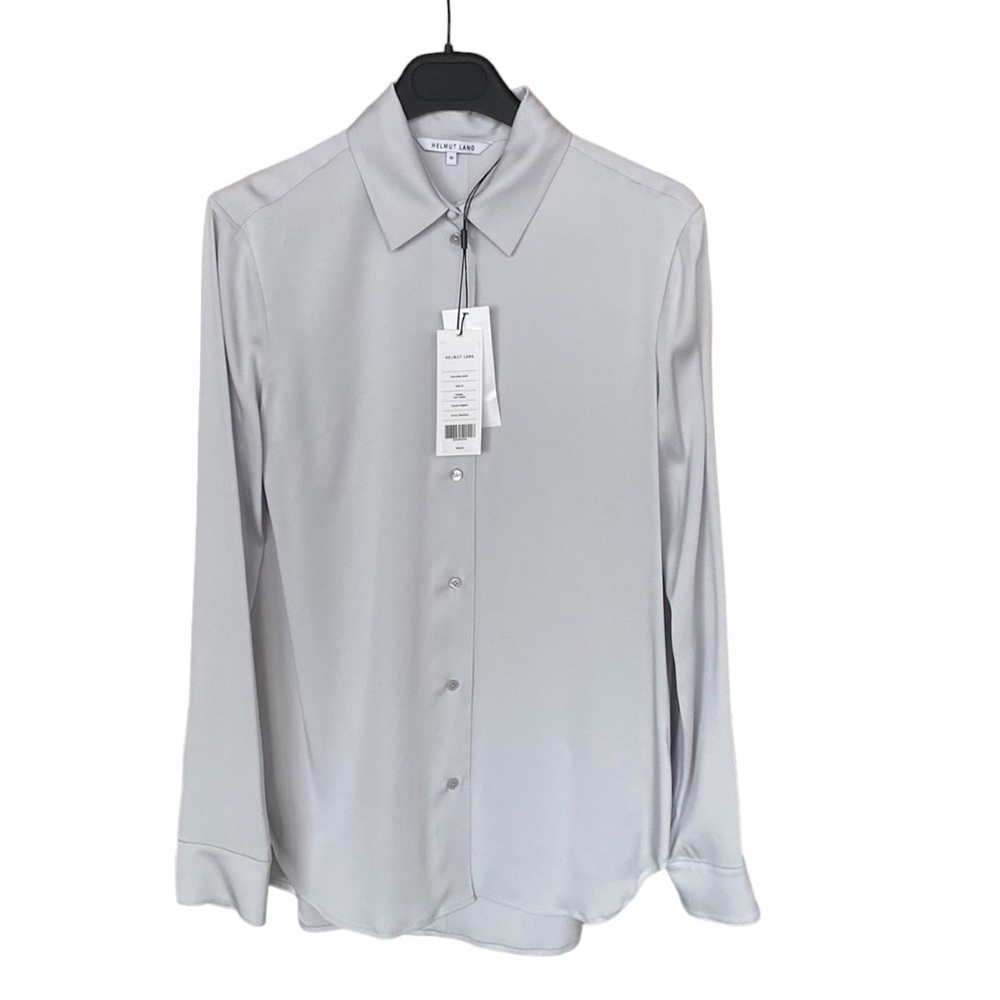 Helmut Lang NWT Silk Crepe Button Front Blouse